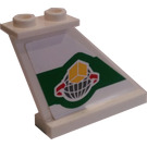 LEGO Wit Staart 4 x 1 x 3 met International Shipping/SP3 logo (Rechtsaf) Sticker (2340)