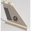 LEGO Wit Staart 4 x 1 x 3 met Ruimte Shuttle logo en Flaps (Rechtsaf) Sticker (2340)