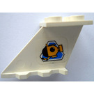 LEGO blanc Queue 4 x 2 x 2 avec Submarine et Bleu Triangle (La gauche) Autocollant (3479)