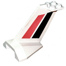 LEGO Weiß Schwanz Flugzeug mit rot und Schwarz Streifen (4867)