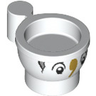LEGO Weiß Teacup mit Augen und Nose (Chip) (38014 / 66583)