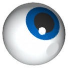 LEGO Blanco Technic Pelota con Azul Iris y Negro Pupil (18384 / 79880)