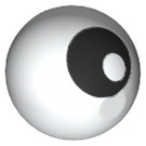 LEGO Weiß Technic Ball mit Eye Muster (15926 / 52095)
