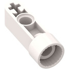 LEGO White Technic Beam 3.8 x 1 Beam with Click Rotation Ring Socket (41681)