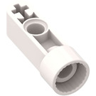 LEGO Wit Technic Balk 3.8 x 1 Balk met Click Rotation Ring Socket (41681)