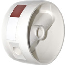 LEGO blanc Technic Cylindre avec Centre Barre avec dark rouge et blanc rectangles Autocollant (41531)