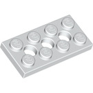 LEGO White Technic Plate 2 x 4 with Holes (3709)