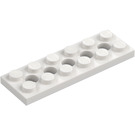 LEGO White Technic Plate 2 x 6 with Holes (32001)