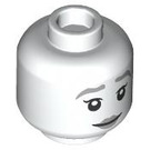 LEGO Bianco The Grey Lady Minifigure Testa (Perno solido incassato) (3626 / 101496)