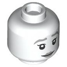 LEGO Wit The Grey Lady Minifigure Hoofd (Verzonken Solid Stud) (3626 / 101496)
