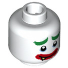 LEGO White The Joker Head (Recessed Solid Stud) (3626 / 29275)