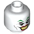 LEGO White The Joker Minifigure Head (Recessed Solid Stud) (3626 / 36857)