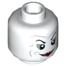 LEGO White The Joker with Black Tailcoat Minifigure Head (Recessed Solid Stud) (3626 / 68216)