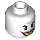 LEGO White The Joker with Dark Pink Suit and Wide Grin Minifigure Head (Recessed Solid Stud) (3626 / 26362)