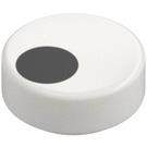 LEGO White Tile 1 x 1 Round with Black Dot (35380 / 99217)