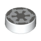 LEGO blanc Tuile 1 x 1 Rond avec Imperial Crest (38255 / 98138)