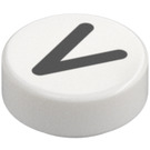 LEGO White Tile 1 x 1 Round with "V" (35380 / 102576)