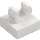 LEGO Blanc Tuile 1 x 1 avec Clip (Surélevé "C") (15712 / 44842)