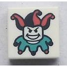 LEGO White Tile 1 x 1 with Joker with Groove (3070)