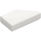 LEGO White Tile 1 x 2 45° Angled Cut Left (5091)