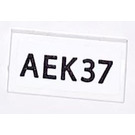 LEGO blanc Tuile 1 x 2 avec AEK 37 Autocollant avec rainure (3069)