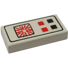 LEGO White Tile 1 x 2 with Computer with Groove (3069 / 80374)