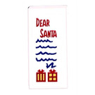 LEGO White Tile 1 x 2 with Dear Santa Sticker with Groove (3069)