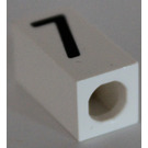 LEGO blanc Tuile 1 x 2 x 5/6 avec Stud Trou dans Fin avec Noir ' 7 ' Modèle