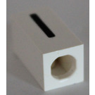 LEGO blanc Tuile 1 x 2 x 5/6 avec Stud Trou dans Fin avec Noir ' l ' Modèle (lower case)