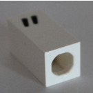 LEGO White Tile 1 x 2 x 5/6 with Stud Hole in End with Black ' " ' (quotation mark)