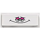 LEGO White Tile 1 x 3 with Cloud Guy Face (63864)