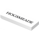 LEGO White Tile 1 x 3 with 'HOGSMEADE' Sticker (63864)