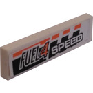 LEGO Wit Tegel 1 x 4 met Fuel 4 Speed Sticker (2431)