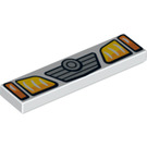 LEGO blanc Tuile 1 x 4 avec Grille et Headlights (2431 / 29977)
