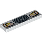 LEGO White Tile 1 x 4 with Headlights (2431 / 16407)