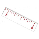 LEGO White Tile 1 x 4 with Inch Ruler 4.8 - 6 (2431)