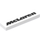 LEGO White Tile 1 x 4 with 'McLaren' Sticker (2431)
