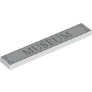 LEGO Wit Tegel 1 x 6 met 'MUSEUM' (6636 / 106963)