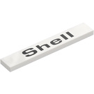 LEGO White Tile 1 x 6 with “Shell” (6636 / 106954)