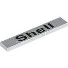 LEGO White Tile 1 x 6 with “Shell” (6636 / 106954)