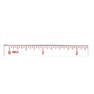 LEGO White Tile 1 x 8 with Inch Ruler 0 - 2.6 (4162)