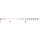 LEGO White Tile 1 x 8 with Inch Ruler 7,3-9,7 (4162)
