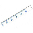 LEGO White Tile 1 x 8 with Ruler cm 25 - 30 (4162)