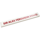 LEGO Wit Tegel 1 x 8 met 'SIR ALEX FERGUSON STAND' Sticker (4162)