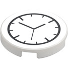 LEGO Wit Tegel 2 x 2 Rond met Clock Patroon met X-vormige bodem (4150 / 80269)