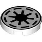 LEGO Blanco Plana 2 x 2 Circular con Galactic Republic con parte inferior "X" (4150 / 42132)