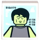 LEGO blanc Tuile 2 x 2 avec 5156170 Sleeping Jake Sully Autocollant avec rainure (3068)