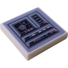 LEGO Weiß Fliese 2 x 2 mit Buttons und Scope Aufkleber mit Nut (3068)