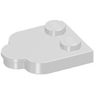 LEGO White Tile 2 x 2 with Curved Edge and Two Studs
