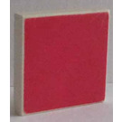 LEGO White Tile 2 x 2 with Dark Pink with Groove (3068)
